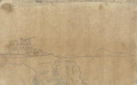 John Robert Cozens Castle at the Granatello, Portici, August 23
