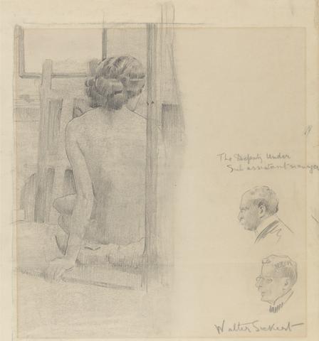 Walter Richard Sickert Female Nude; Self-Portrait and Head of Tom Purves
