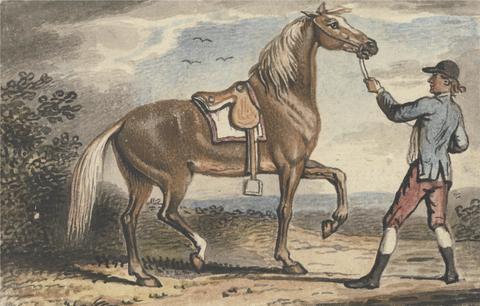 Stable Boy Holding a Horse in a Landscape