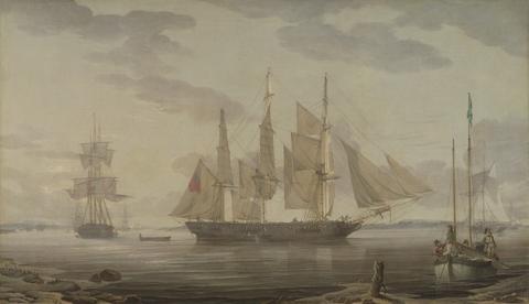 Robert Salmon Ships in harbor