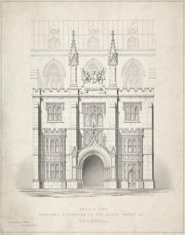 unknown artist Design for Proposed Alteration to the South Front of Guildhall
