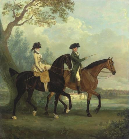Thomas Gooch Marcia Pitt and Her Brother George Pitt, Later second Baron Rivers, Riding in the Park at Stratfield Saye House, Hampshire