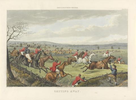 Theodore Henry Adolphus Fielding Fox Hunting: Leicestershire - Getting Away