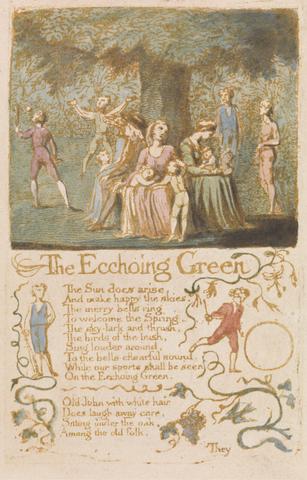 William Blake Songs of Innocence, Plate 10, "The Ecchoing Green" (Bentley 6)