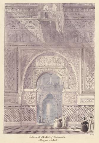 Charles Hamilton Smith Entrance to the Hall of Ambassadors, Alcazar at Seville