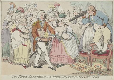 Isaac Cruikshank The First Interview, or the Presentation of the Prussian Pearl