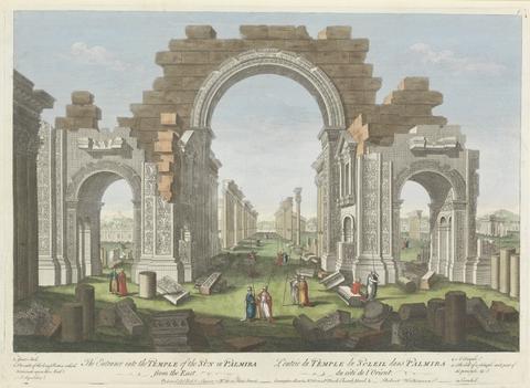 unknown artist The Entrance into the Temple of the Sun in Palmira from the East