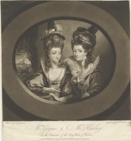 William Dickinson Mrs. Gwynne and Mrs. Bunbury in the Characters of the Merry Wives of Windsor
