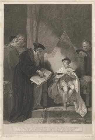 William Bromley Cranmer Urging Edward VI to Consent to the Execution of Joan of Kent