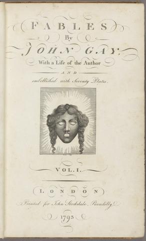 Brown Title Page, Fables by John Gay