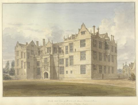 John Buckler FSA North West View of Montacute House, Somersetshire, The Seat of John Phelips Esqr.