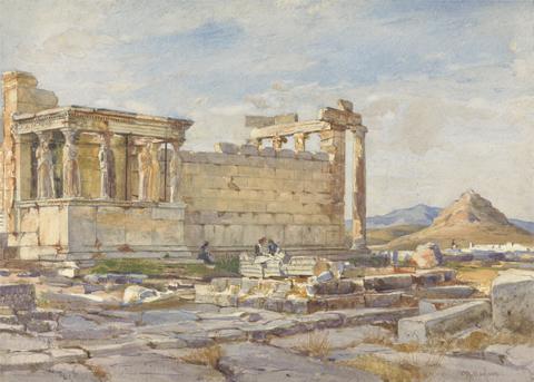John Fulleylove The Southern Side of the Erectheum, with the Foundation of the Earlier Temple of Athena Polias