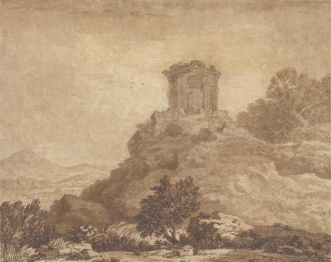 Alexander Cozens Landscape with a Ruined Temple