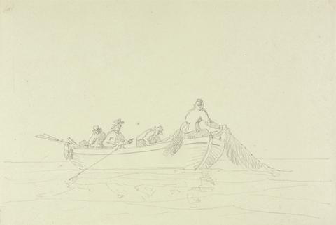 Capt. Thomas Hastings Sketch of Fishermen in a Boat