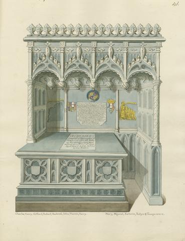 Daniel Lysons Tomb of Catherine, Countess of Huntingdon, and Lady Jane Guildeford, Duchess of Northumberland of Chelsea Church