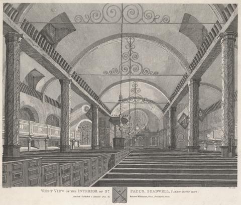 unknown artist West View of the Interior of St. Paul's, Shadwell