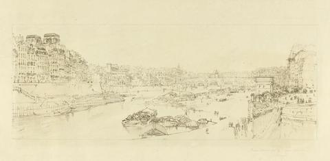 Thomas Girtin View of the City with the Louvre &c., taken from Pont Marie