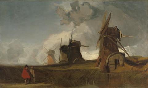 John Sell Cotman Drainage Mills in the Fens, Croyland, Lincolnshire