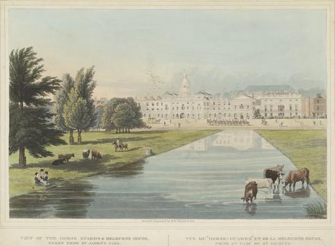 Robert Havell View of the Horse Guards and Melbourne House