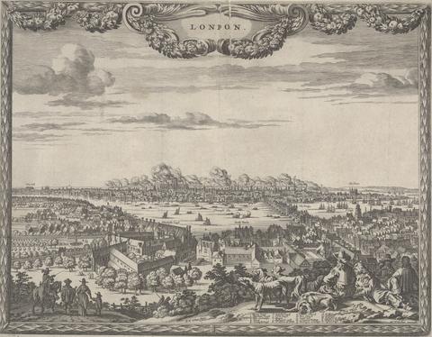 View of London during the Great Fire