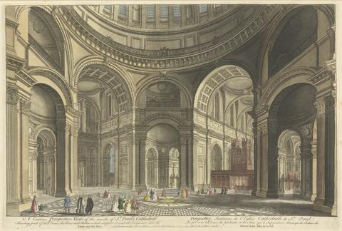 unknown artist A Curious Perspective View of the Inside of St. Paul's Cathedral, Shewing part of the Dome, the Piers and Arches which support it; and the Entrances into the Choir and the Isles