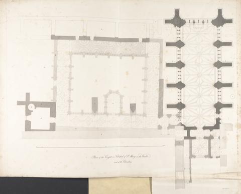 William Francis Starling Plan of the Crypt, or Chapel of St. Mary in the Vaults, and of the Cloisters