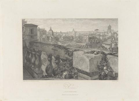 John Le Keux Rome, from the Farnesean Gardens