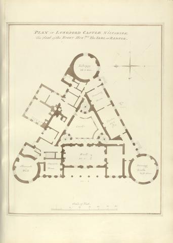 John Buckler FSA Plan of Longford Castle, Wiltshire; the Seat of the Right Hon'ble the Earl of Radnor
