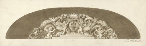 Thomas Stothard Design for the grand staircase at Buckingham Palace, West View