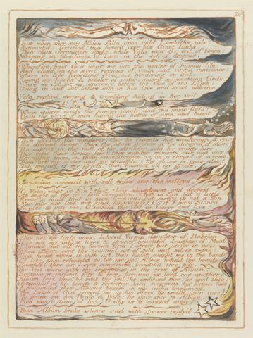 William Blake Jerusalem, Plate 20, "But when they saw Albion...."