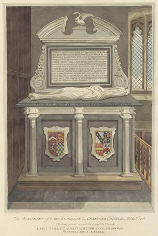 Daniel Lysons Tomb of Lady Elizabeth Berkeley from Cranford Church
