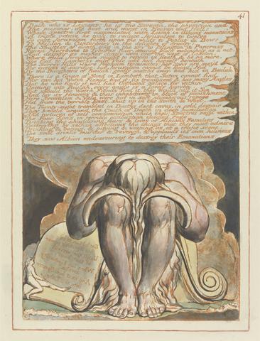 William Blake Jerusalem, Plate 41, "Bath who is Legions...."