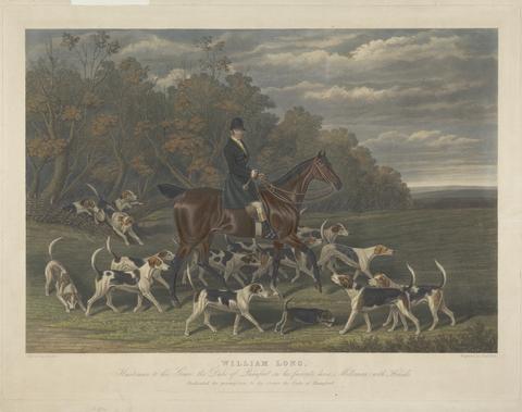 Charles Hunt William Long, Huntsmen to his Grace the duke of Beaufort, on his Favorite Horse (Milkman)