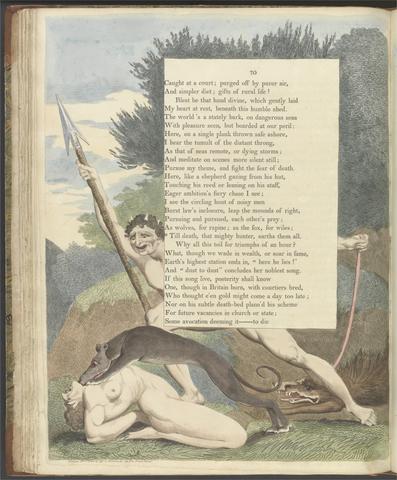William Blake Young's Night Thoughts, Page 70, "'Till death, that mighty hunter, earths them all"