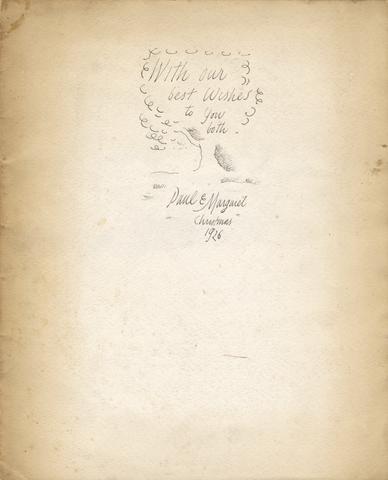 Paul Nash A Christmas Card to Arthur and Madeline Clifton, 1926