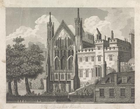 unknown artist St. Stephen's Chapel, Speaker's House, &c. from the River
