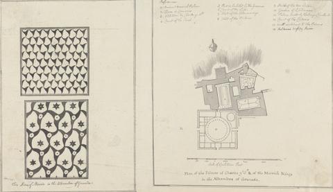Henry Swinburne Plan of the Palaces of Charles the Fifth, and of the Moorish Kings in the Alhambra of Granada