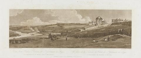 Richard Banks Harraden View from Palace Terrace at St. Germain en Laye; The Aqueduct of Marli seen in the distance 1803; Plate 16 from Views in Paris, the Emanuel Volume tracing of the plate, B1981.25.2625