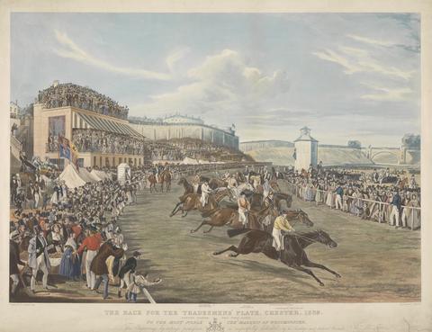 John Harris The Race for the Tradesmens' Plate, Chester, 1839 / Eighteen started, only three placed ...