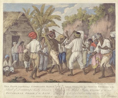 Agostino Brunias A Cudgelling Match between English and French Negroes in the Island of Dominica