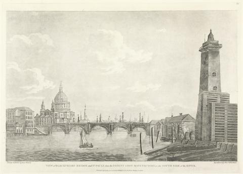 Thomas Sutherland View of Blackfriars Bridge and St. Paul's