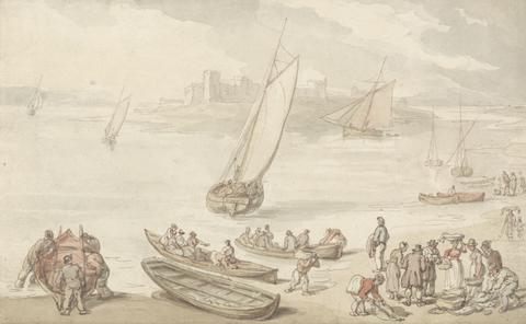 Thomas Rowlandson Selling Fish on a Beach