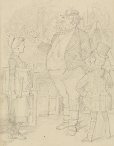 John Tenniel Drawing for a `Punch' Cartoon