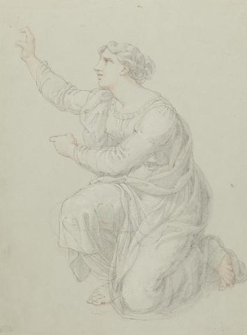Edward Francis Burney Study for the Kneeling Figure of Priscilla