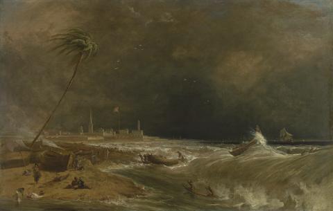 William Daniell Madras, or Fort St. George, in the Bay of Bengal -- A Squall Passing Off
