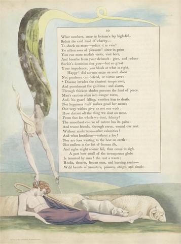 William Blake Young's Night Thoughts, Page 10, "Disease Invades the Chastest Temperence"