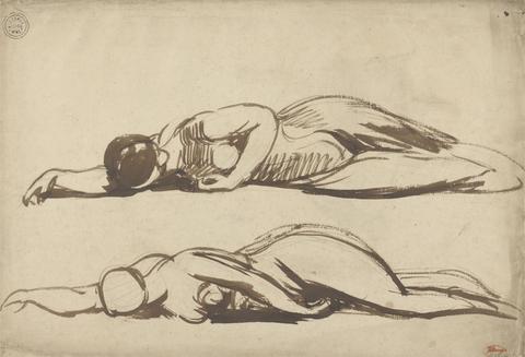 George Romney Sketches of a Prostrate Woman