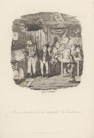 George Cruikshank Oliver being Introduced to the Respectable Old Gentleman