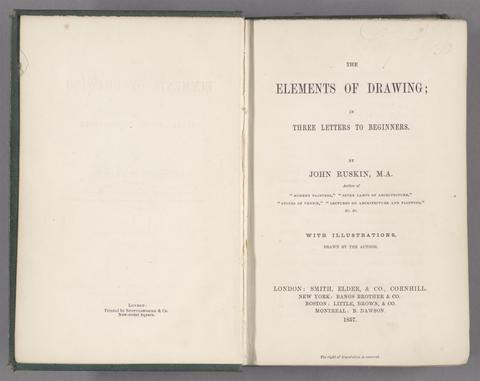 The elements of drawing : in three letters to beginners / by John Ruskin ; with illustrations drawn by the author.