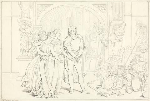 Henry Courtney Selous Illustration to Pilgrim's Progress, 10. (The Pilgrim in the Armory)